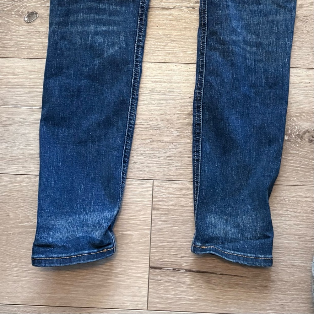 Express Dark Blue High Rise Button Jeans - Picture 7 of 7